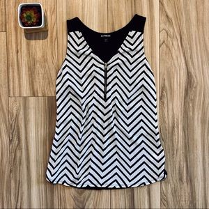 Express striped sleeveless blouse